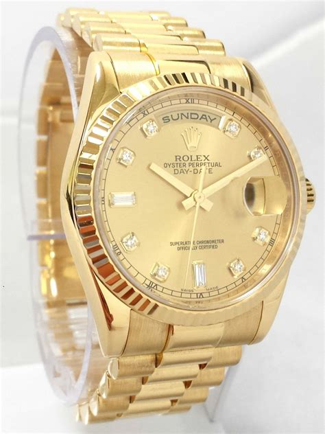 diamond-encrusted gold rolex day date presidential|rolex day date president 118238.